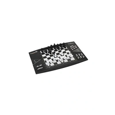 Imagen de Lexibook electrónico mesa (CG1300) ChessMan Elite Juego de ajedrez inteligente, 1 jugador, 64 niveles dificultad, LED, alimentado por batería o adaptador 9V, negro/blanco, color