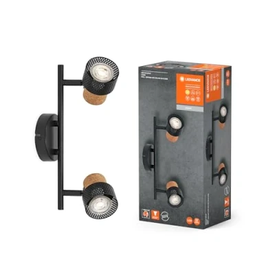 Imagen de LEDVANCE LED downlight Cork, GU10, 2 luces, atenuable, negro