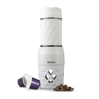 Imagen de SOGO CAFETERA PORTA EXPRESO MANUAL 20BAR BLANCO
