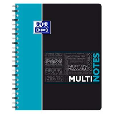 Imagen de OXFORD Cuaderno espiral multinotas en formato A4+ 160 páginas pequeñas baldosas 5 mm con 3 separadores
