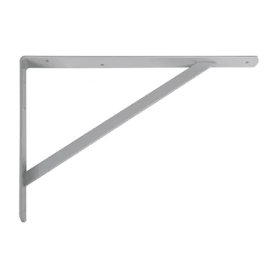 Imagen de Amig Palomilla para Estanterías de Pared Escuadra Metálica Baldas Ángulo Estantes Soporte estantería Acero Color Gris Metalizado Medida 400x275mm Peso Máx. Recomendado 225 Kg