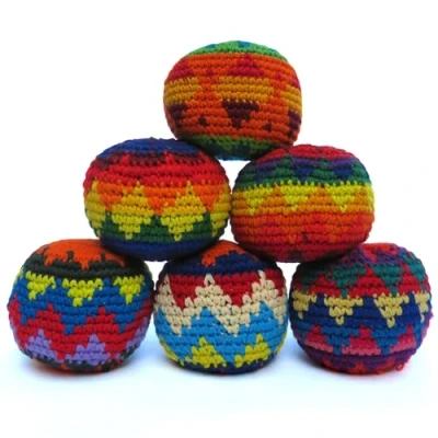 Imagen de Hacky Sack, Sacos de Punto, Pelotas Malabares, Haki, Bolas Patada (Juego 6)