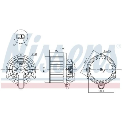 Imagen de NISSENS 87568 Ventilador de Calefacción sin controlador incorporado