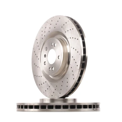 Imagen de BREMBO COATED DISC LINE 09.A960.21 Disco de freno 375 36 5 perforado/ventil. int. revestido altamente carbonizado con tornillos norauto, oscaro,
