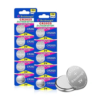 Imagen de Beidongli CR2025 Pilas de Botón 3V Lithium Battery CR 2025 Litio Batteria,10 Piezas【5 Años Garantía】