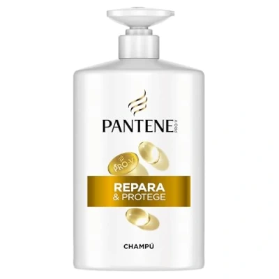 Imagen de Pantene Pro V Repara Y Protege Champú 1 L, Dispensador, Pelo Seco Dañado. Limpia Los Enlaces Capilares. Sin Siliconas. Active Nutri Plex