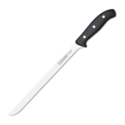 Imagen de 3 Claveles Cuchillo Jamonero, Pulido Mate, Acero Inoxidable, línea DOMVS, 25cm 10&quot;