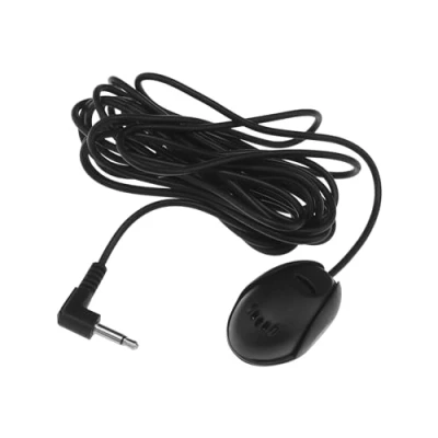 Imagen de YINETTECH micrófono externo de coche 3,5 mm, portátil para con cable 3 m unidad principal coche, Bluetooth, audio, estéreo, radio GPS, DVD, Plug and Play