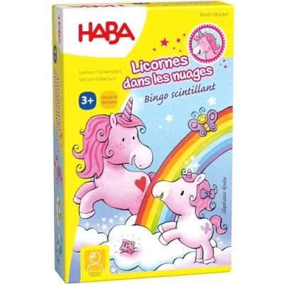 Imagen de HABA 303648 Unicornios en Las Nubes Bingo Brillante