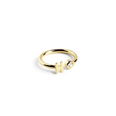 Imagen de Singularu Personalizado Letter Anillo, Mujer, Talla: One Size, Letra h oro