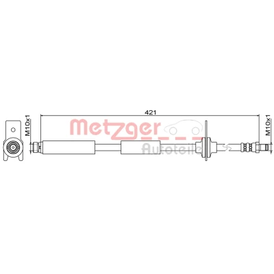 Imagen de METZGER 4111814 Latiguillos de Freno Eje trasero izquierda, trasero, derecha 421 FORD: FOCUS 3 Turnier