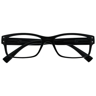 Imagen de La Compañía Gafas De Lectura Hombres Negro Grande Estilo Diseñador Lectores Bisagras Resorte R11 1 +3,00