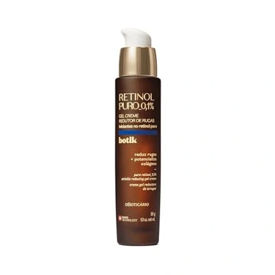 Imagen de O Boticário Botik Gel Crema Reductora de Arrugas Retinol Puro para la Cara 0,1% Aumenta Firmeza Piel en 2 semanas y Relleno Vegan 30g