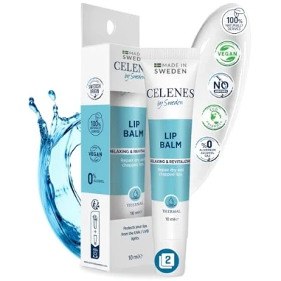 Imagen de Celenes by Sweden Bálsamo Labial Térmico Relajante y Revitalizante 10 ml (Paquete de 2) Hidratante, Nutritivo Calmante para Todo Tipo Piel, 100% Natural, Vegano, Sin Alcohol
