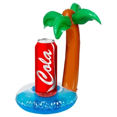 Imagen de W Widmann Milano Party Fashion 00020 latas de Palmera, Hinchable, Altura 30 cm, diámetro 20 Soporte para Bebidas, Playa, Hawaii, Fiesta temática, Small