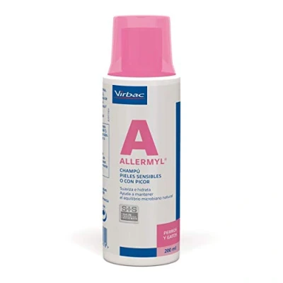 Imagen de Virbac Allermyl Champú dermatológico para perros y gatos, 200 ml