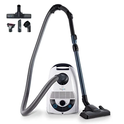 Imagen de hoogo B3+ Aspirador de Bolsa Gran Potencia aspiración Filtro HEPA 14 850 vatios 11 m Alcance sólo 74 db(A) 3 litros Capacidad Varias boquillas para el Suelo
