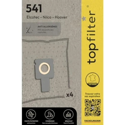 Imagen de Top Filter 64541 Bolsa para aspiradora Elcotec Domino Tempo (no tejida, 30 x 26 0,1 cm)