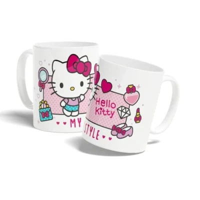 Imagen de Konix Hello Kitty Taza de cerámica 320 ml Motivo My Style Blanco