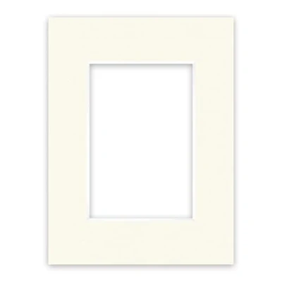 Imagen de nielsen Conservation Passepartout 1,5 mm, tamaño exterior 18x24 cm para cuadros 10x15 cm, crema marfil blanco liso