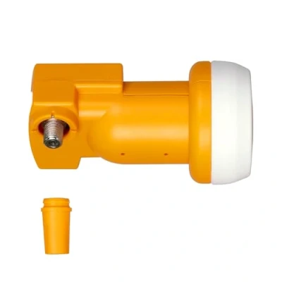 Imagen de CABLEPELADO Conversor LNB Universal ILLULTRA5 Satélite de Banda KU Ruido 0,3 dB Ganancia 58dB Bocina Offset 1 Salida Amarillo
