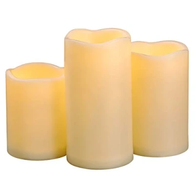 Imagen de Velas de temporizador LED sin llama 4 pulgadas, 5 6 resistentes al agua, 1000 horas duración la bateríaparpadeante, funciona con pilas, eléctricas aire libre, luces