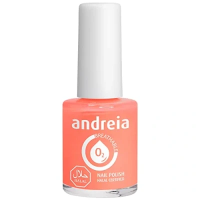 Imagen de Andreia Vernis Halal Esmalte de Uñas Vegano, Permeable y Transpirable que cumple con los requisitos Color B5 Rosa Sombras Roja 10,5 ml