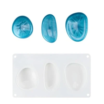 Imagen de Ideen mit Herz Molde de silicona piedras Para 3 realistas yeso, hormigón, resina epoxi Moldes fundición