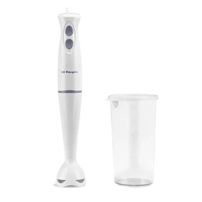 Imagen de Orbegozo BT 1050 Batidora de mano, 2 Velocidades, Hoja Acero Inox, Apta Lavavajillas, Vaso 600 ml, 200 W