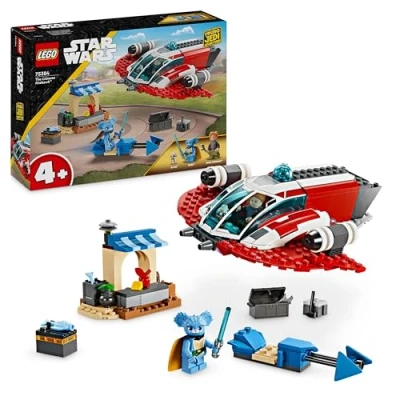Imagen de Lego Star Wars: Las Aventuras de los Jóvenes Jedi The Crimson Firehawk, Nave Estelar Juguete, Moto Speeder, Minifiguras Personajes, Regalo para Niños y Niñas 4 Años o Más 75384