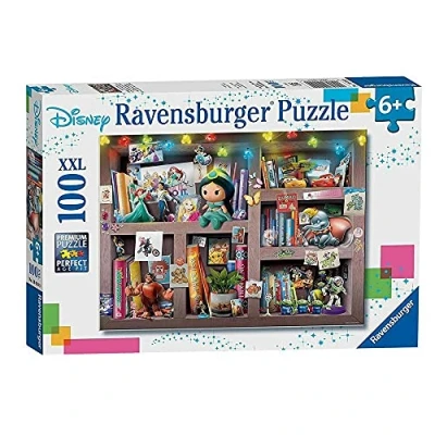 Imagen de Ravensburger 10410 Disney Multicharacter Rompecabezas de 100 Piezas extragrandes para niños a Partir 6 años, Multicolor, 49,3 x 36,2 0,2 cm (10410)
