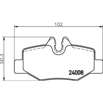 Imagen de HELLA 8DB 355 010 661 Juego de pastillas freno con contacto avisador desgaste tornillos pinza accesorios MERCEDES BENZ: Viano
