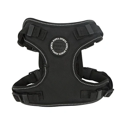 Imagen de Puppia PLRA HF9323 BK L Arnés de Seguridad para Mascotas (2 Unidades, tamaño Grande), Color Negro