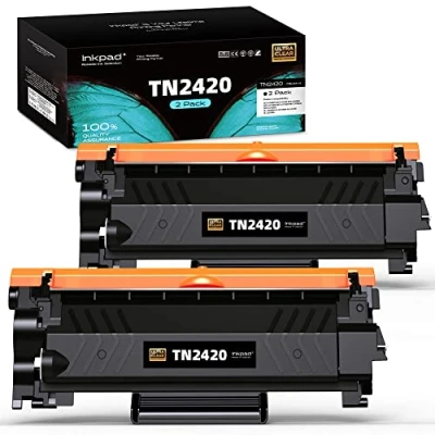 Imagen de iNKPAD TN2420 Cartuchos de tóner Compatibles con Brother MFC L2710DW L2750DW L2710DN L2730DW HL L2310D L2350DW DCP L2510D L2530DW L2550DN (2 Negro)