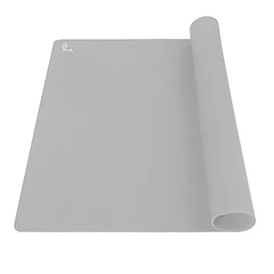 Imagen de SUPER KITCHEN Tapete de Silicona Antiadherente para Amasar, Hornear, Estera Arte y Manualidades, Resistente al Calor Fondant, Pizza, Resina Epoxi (60x40cm, Gris)