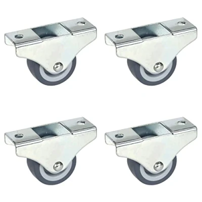 Imagen de Dörner + Helmer Juego de 4 ruedas para muebles 38 mm, fijadas por dirección, con placa, TPE sin dejar rastro, capacidad carga 135 kg/set