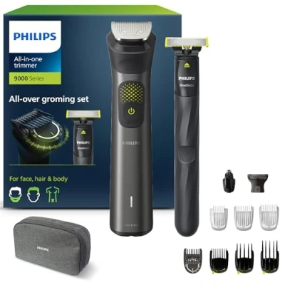Imagen de Philips Recortadora de Barba Serie 9000, Máquina Cortar Pelo, Cortapelos Hombre, Kit 13 En 1 Para Cara, Orejas, Nariz y Cuerpo,120min uso, Seco Húmedo, Recargable, OneBlade, MG9530/15