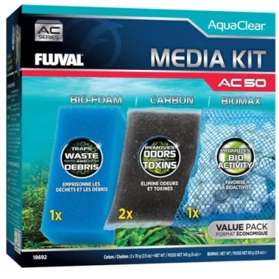 Imagen de Fluval Kit Carga Mantenimiento para Filtro Mochila Acuario AquaClear AC50