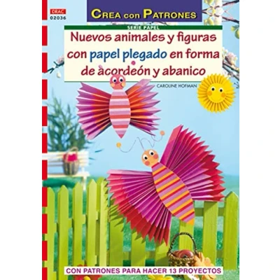 Imagen de Serie Papel nº 36. NUEVOS ANIMALES Y FIGURAS CON PLEGADO EN FORMA DE ACORDEÓN ABANICO (Cp (drac))