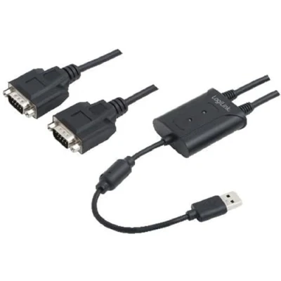 Imagen de Adaptador Usb A 2 X Serie Rs232 Logilink Au0031