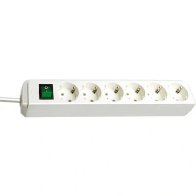Imagen de Brennenstuhl Eco Line regleta de enchufes con 6 tomas corriente (cable 3 m, interruptor) blanco