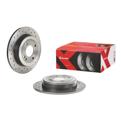 Imagen de BREMBO XTRA LINE 08.C172.1X Disco de freno 262 10 4 macizo, perforado revestido con tornillos KIA: Rio 3, III Furgón / Hatchback,