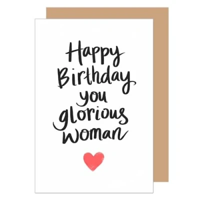 Imagen de Edition Seidel tarjeta de cumpleaños premium con sobre, felicitación texto en inglés &quot;Happy Birthday Mujer Corazón (G3647 SW024)