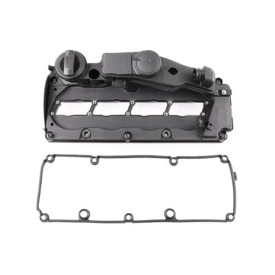 Imagen de VAICO V10 5524 tapa de Balancines con junta cubierta válvula tornillos, ventilación, cierre AUDI: A6 C6 Berlina