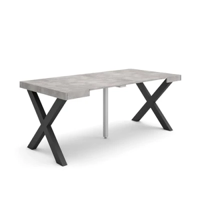 Imagen de Skraut Home Mesa Consola Extensible Comedor Plegable 180 para 8 comensales Patas Madera Maciza Estilo Moderno Cemento