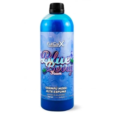 Imagen de FULLCARX Blueberry Foam 750ml Champú Azul Espuma Activa, Alta Concentración, Encapsula Suciedad, Alto Poder Espumante con Lanza Foamer, Jabón Limpiador Lavado, Producto Limpieza Detailing Profesional