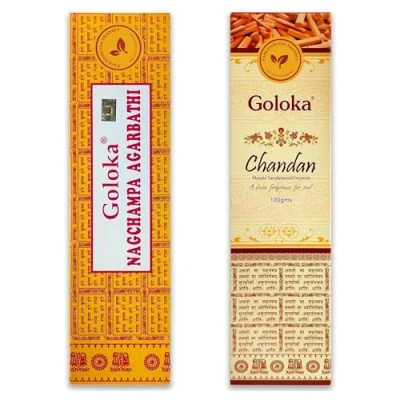 Imagen de Varillas de Incienso Nag Champa 100 g + Chandan Entre 70 90 Cada Fragancia Aromaterapia Meditación Yoga Packaging Eco Friendly