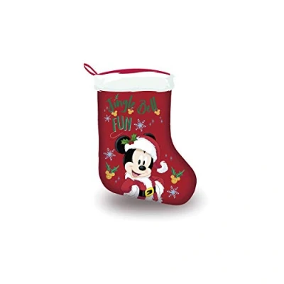 Imagen de ARDITEX WD13429 Calcetín de Navidad Papa Noël 42x32cm Disney Mickey