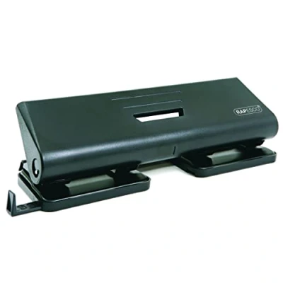 Imagen de Rapesco PF75P0B1 75 P Perforadora de Papel 4 Agujeros, 16 Hojas Capacidad, Negro