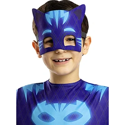 Imagen de Funidelia Antifaz Gatuno PJ Masks para niño Dibujos Animados, Gatuno, Buhita, Gekko Accesorios niños, accesorio disfraz Azul